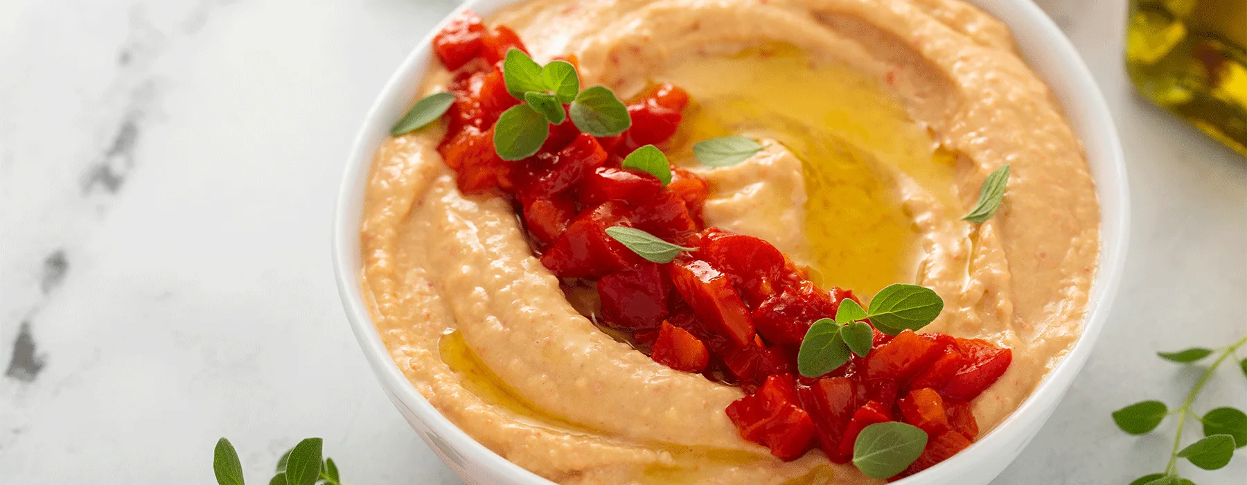 Közlenmiş Kırmızı Biberli Humus Tarifi