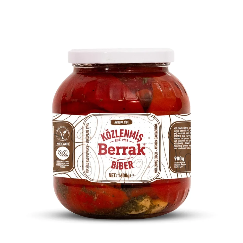Közlenmiş Biber Avrupa Tipi 1700 ml